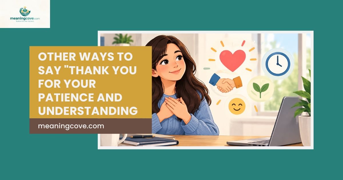 Other Ways to Say "Thank You for Your Patience and Understanding