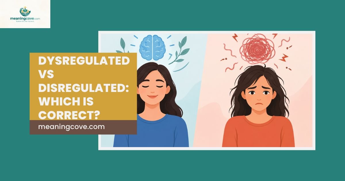 Dysregulated vs Disregulated: Which Is Correct?