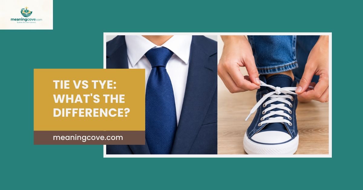 Tie vs Tye: What's the Difference?